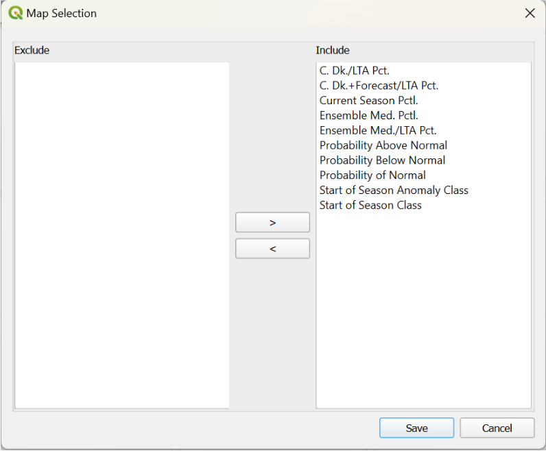 Select one or multiple output maps.